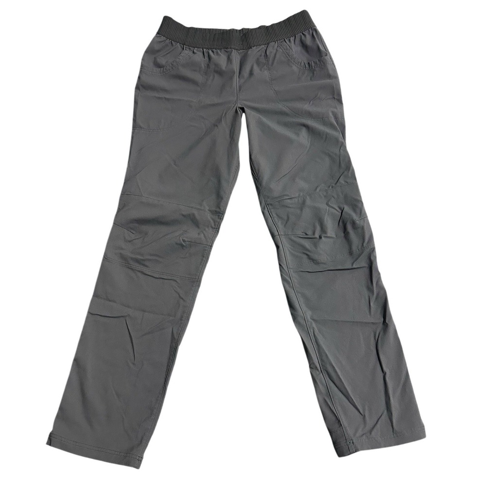 REI Pants Youth Girls XL Gray Nylon Elastic Waist Hiking Outdoor Pockets